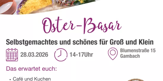 Osterbasar am 28.03.2026 schönes und kreatives für Groß und Klein